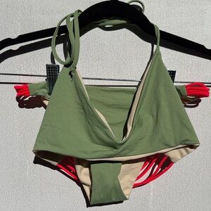 Green and Orange Women's Bikini